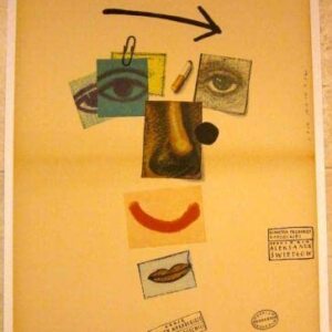 1987 Polish Linen Backed Poster - Gruzinski Detektyw - Cool Collage Art