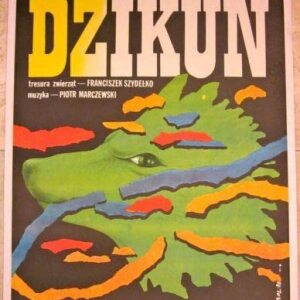 1988 Polish Linen Backed Poster - Dzikun - Amazing Dog Artwork!