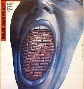 1988 Polish Poster - The Game Aka Mecz - Cool Artwork Of Giant Mouth!!!