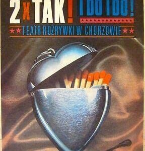 1989 Polish Poster - 2x Tak! - Heart Lock With Matches Artwork!!!