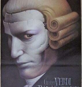 1998 Polish Poster - Giuseppe Verdi Balmaskowy - Amazing Masked Image!!