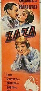 939 Czech Poster - Zaza - Cool Cabaret Claudette Colbert Art!!!