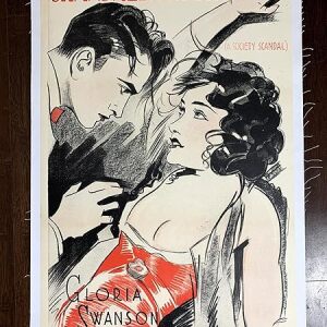 A Society Scandal - Gloria Swanson (1925) 23.5" X 35.5" Swedish Movie Poster