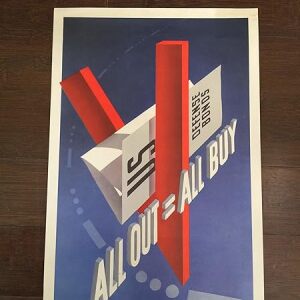 All Out - All Buy - National Process Company, Inc. (1945) 12" X 19" US WWII Poster