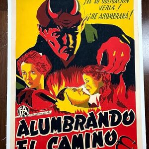 Alumbrando El Camino - Art By Eladio Rivadulla (1956) 27" X 35.75" Cuban Limited Edition Signed Silkscreen Movie Poster LB