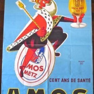 Amos Brewery - Art By Raymond Gay (c.1930) 45" X 60.5" French Advertising Poster