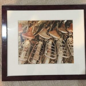 Amsterdam Bicycle 16" X 18" Print - Framed