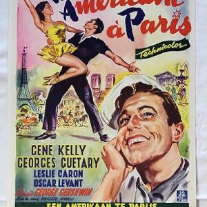 An American In Paris (un Americain A Paris) (USA, 1951) Belgian 14" X 22" Movie Poster LB