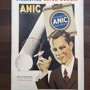 Anic Cigarettes - Art By Wilquin (1920) 15.75" X 23.5" French Advertising Poster LB