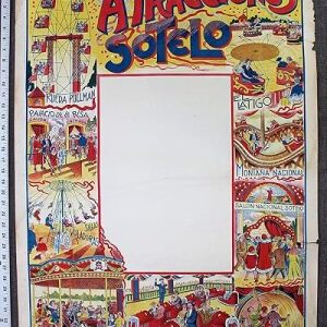 Atraccionones Soltelo (1930) 27.5" x 37.5" Mexican Circus Poster