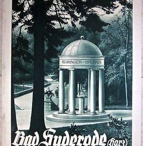 Bad Suderode - Circa 1925 German Travel Poster - Beautiful Park Artwork