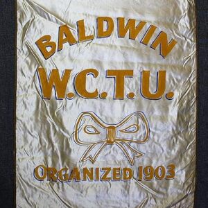 Baldwin W.C.T.U. (1903) 25" x 36" Original US Temperance Banner