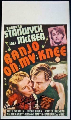 Banjo On My Knee (1936) Midget Window Card Joel Mccrea Signed By Barbara Stanwyck!