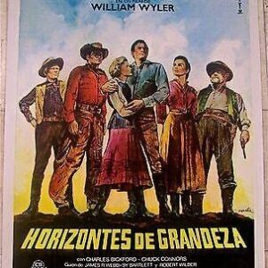 Big Country R83 LB Span 1sh Gregory Peck Jean Simmons Burl Ives Cool Mataix Art!