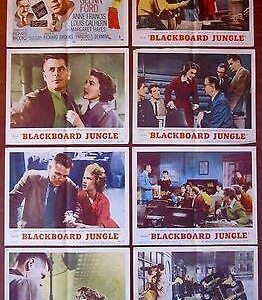 Blackboard Jungle - 1955 Lobby Card Set Of 8 - Glenn Ford Classic!!