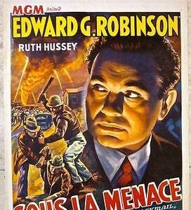 Blackmail - R40's Belgian Poster - Great Edward G. Robinson Escaped Convict Art!