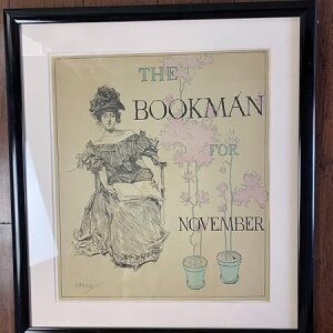 Bookman Magazine -november By Famed Artist Howard Chandler Christy (1896) 14.5" X 17" US Poster Ad