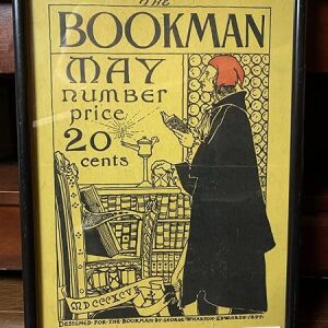 Bookman May - Art By George Wharton Edwards (1896) 11.75" X 16.5" US Advertising Poster - Framed