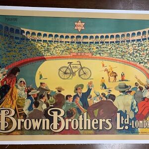 Brown Brothers Bicycles - Art By Montoya (1900) 30" X 41" UK Advertising Poster LB