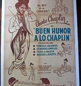 Buen Humor A Lo Chaplin Argentinean LB Poster - Cool Chaplin Cartoon!