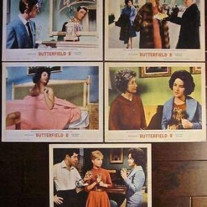 Butterfield 8-1960 Lobby Card Set Of 5 - Sexy Elizabeth Taylor Art!!