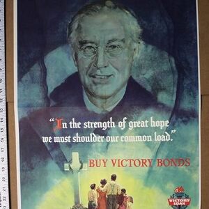 Buy Victory Bonds Roosevelt (1945) 25.5" X 18" WWII Poster