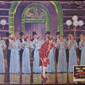 CUT 80 ON THE AVENUE 1937 JUMBO LOBBY CARD- GREAT LINE-UP DANCERS BRIGHT ART