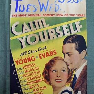 Calm Yourself (1935) US Window Card Movie Poster