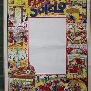 Cartel Attraction Park (1934) 27" X 37" Carnival Advertising Poster