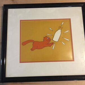 Cat Jumping - Glycee (1960's) US Animation Still - Framed