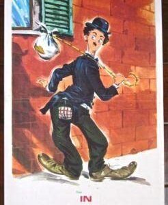 Charlot Pugilatore - Original 1960 Italian Locandina- Charlie Chaplin Stefano Art