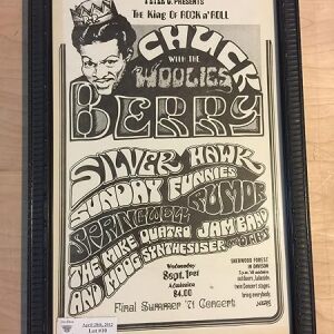 Chuck Berry with The Woolies (1971) US Music Advertising Poster - Framed