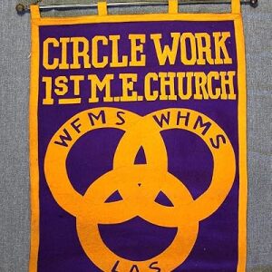 Circle Work (c.1900's) 23" X 33" US Temperance Banner