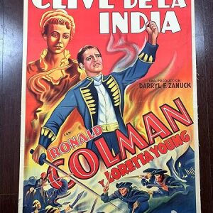 Clive Of India - Ronald Colman (1935) 29" X 43" Argentinian Movie Poster LB