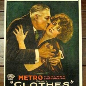 Clothes 1920 Silent Film Window Card Olive Tell Thriller Lost Film!