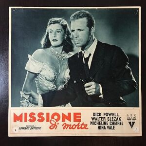 Cornered aka Missione Di Morte (1947) 13.125" x 13.25" Italian Photobusta