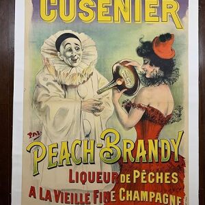 Cusenier Peach Brandy - Art By Pal (1898) 35.875" X 50.625" French Advertising Poster LB