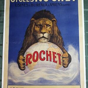 Cycles Rochet Amiens by Chapellier (France, 1900's) 31" x 46" Advertising Poster