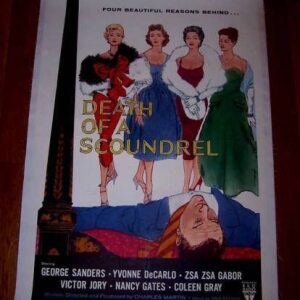 Death Of A Scoundrel '56 LB 1 SH G. Sanders & Zsa Zsa!