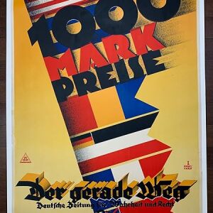 Der Gerade Weg - Art By Engel Hardt (1931) 33" X 48" German Newpaper Poster LB