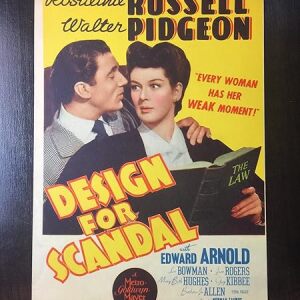 Design For Scandal - Walter Pidgeon (1941) 8" X 11" US Mini Window Card Movie Poster