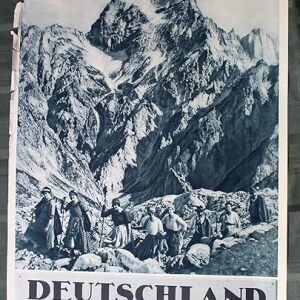 Deutschland Travel Posters (1948) Bayern / Bonn / Bayern Munchen/ Bayerische Alpen 29 1/2" x 20" Travel Poster