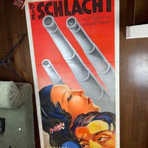 Die Schlacht/the Battle - Art By Emmerich (1934) 48.875" X 111.25" Austrian Movie Poster LB