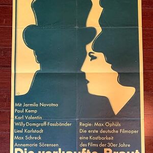 Die Verkaufte Braut Aka The Bartered Bride - Dir. Ophuls (r-1975) 23" X 32" German Opera Poster