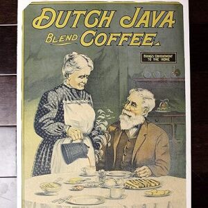 Dutch Java Blend Coffee (USA, 1920) 22? X 16.5? Advertising Poster LB
