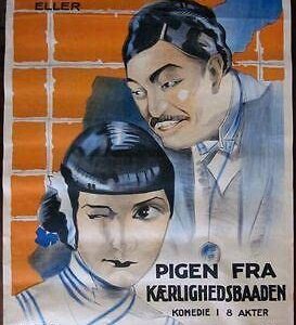 East Is West 1922 Danish Movie Poster - Very Rare Constance Talmadge!