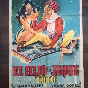 El Hijo Del Jeque - Art By Benito (1950) Argentina One Sheet Movie Poster