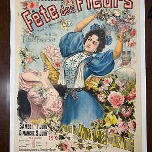 Fete Des Fleurs - Art By Lousi Galice (1895) 35.5" X 49" French Advertising Poster LB