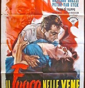 Flesh & Desire 1954 Italian 1 Panel Poster - Fiery Passionate Artwork
