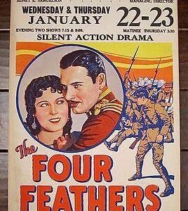 Four Feathers '29 Silent Film Window Card Poster Powell Wray!